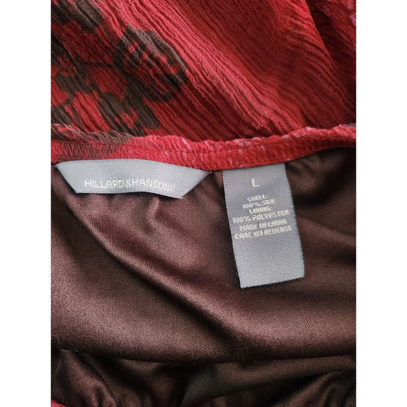 Y2k Hillard & Hanson Floral Mid 2 Layer Flowy Skirt L - Picture 3 of 4